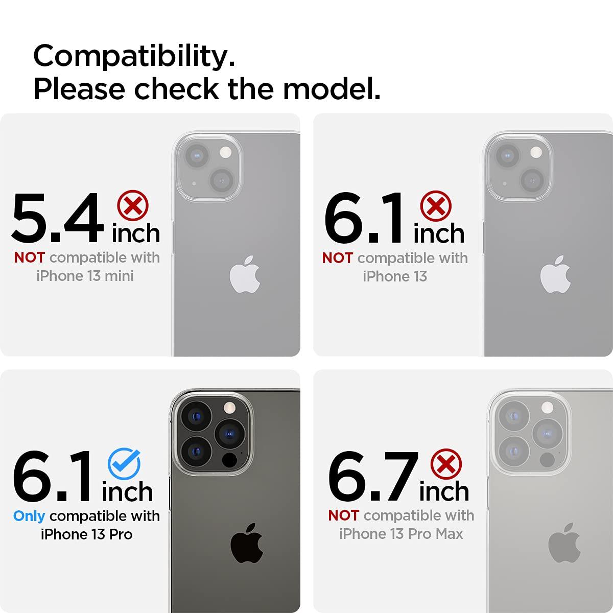 Spigen® Quartz Hybrid™ ACS03271 iPhone 13 Pro Case - Crystal Clear