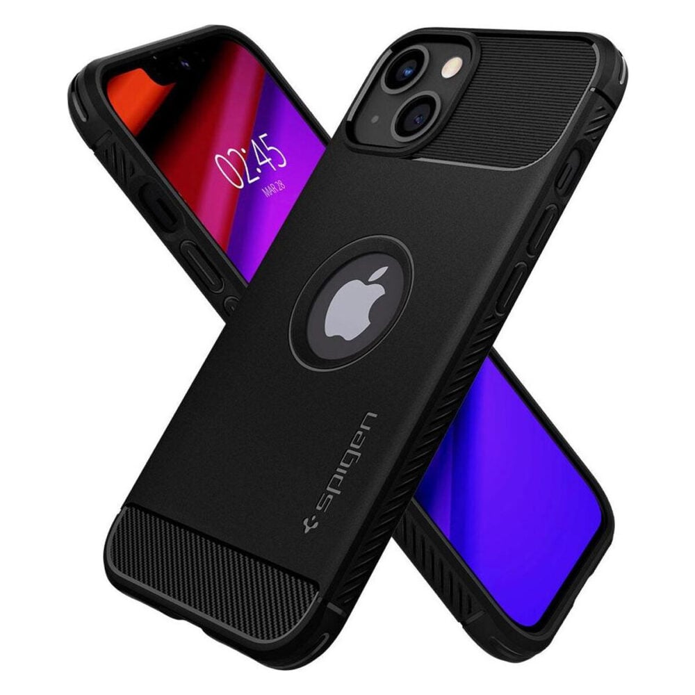Spigen® Rugged Armor™ ACS03518 iPhone 13 Case - Matte Black