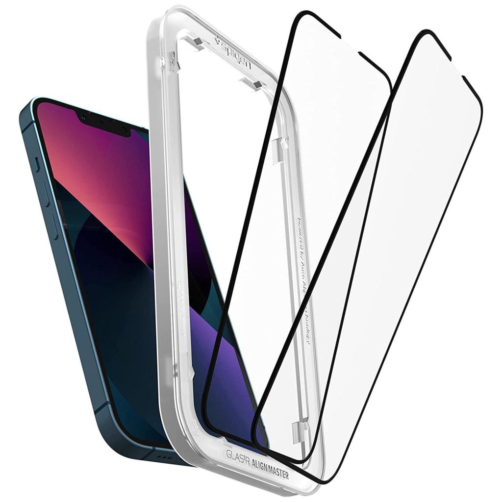 Spigen® (x2.Pack) GLAS.tR™ ALIGNmaster™ Full Cover HD AGL03387 iPhone 14 / 13 / 13 Pro Premium Tempered Glass Screen Protector