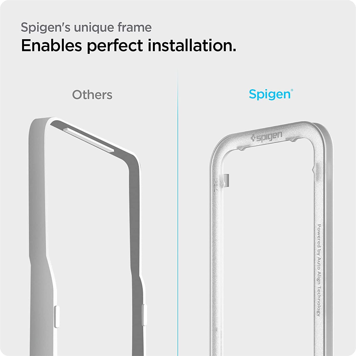 Spigen® (x2.Pack) GLAS.tR™ ALIGNmaster™ Full Cover HD AGL03387 iPhone 13 / 13 Pro Premium Tempered Glass Screen Protector