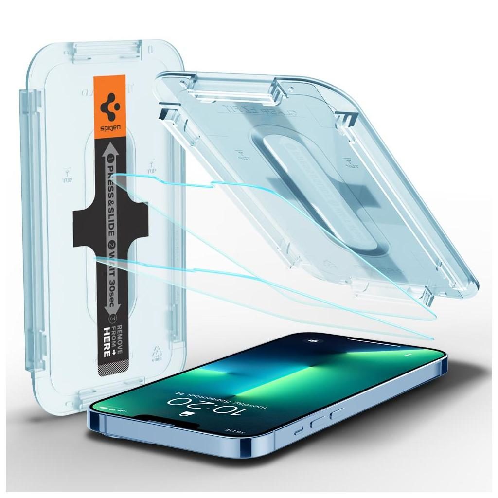Spigen® (x2.Pack) GLAS.tR™ EZ FIT™ HD AGL03375 iPhone 13 Pro Max Premium Tempered Glass Screen Protector