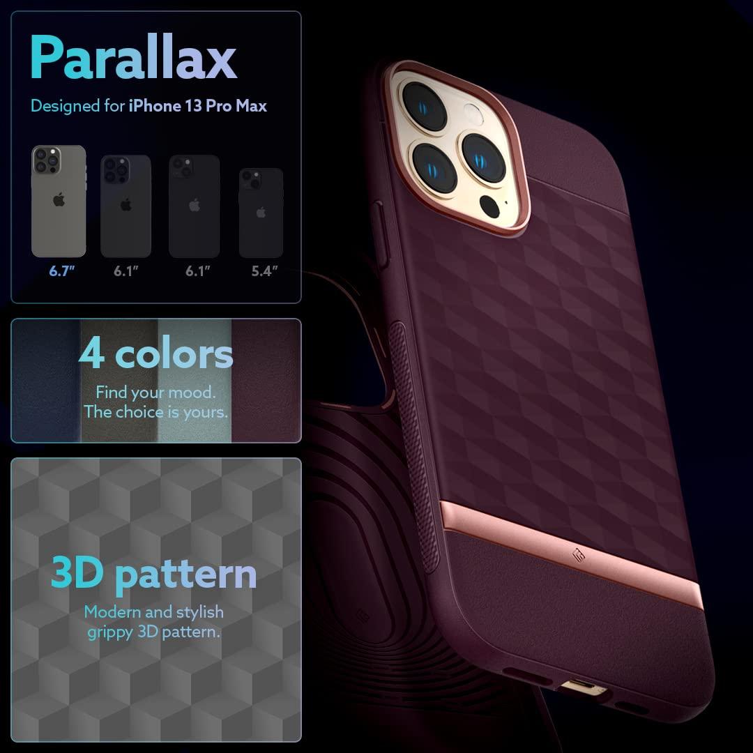 Caseology by Spigen® Parallax Series ACS03487 iPhone 13 Pro Max Case – Burgundy