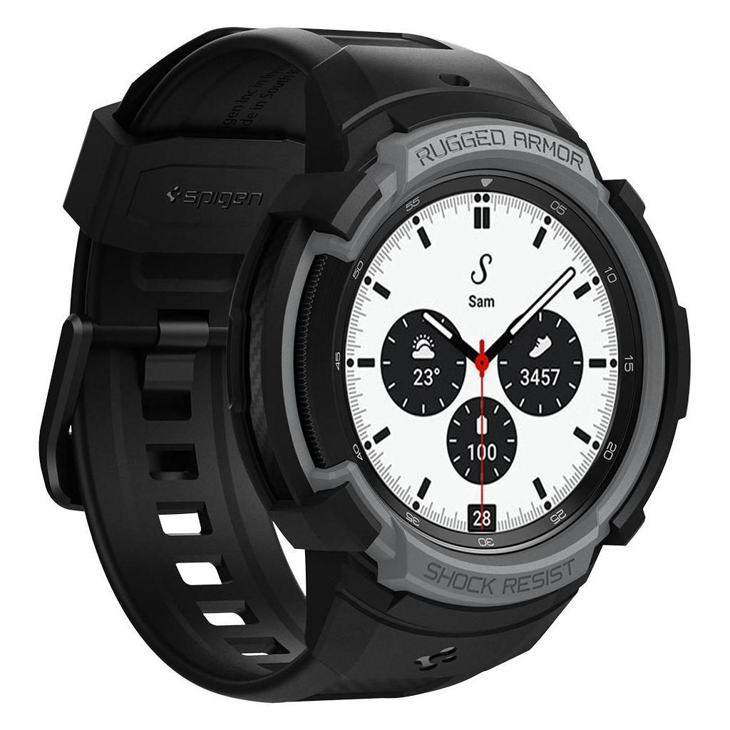 Spigen® Rugged Armor™ Pro ACS03653 Samsung Galaxy Watch 4 Classic (42mm) Case - Charcoal Gray