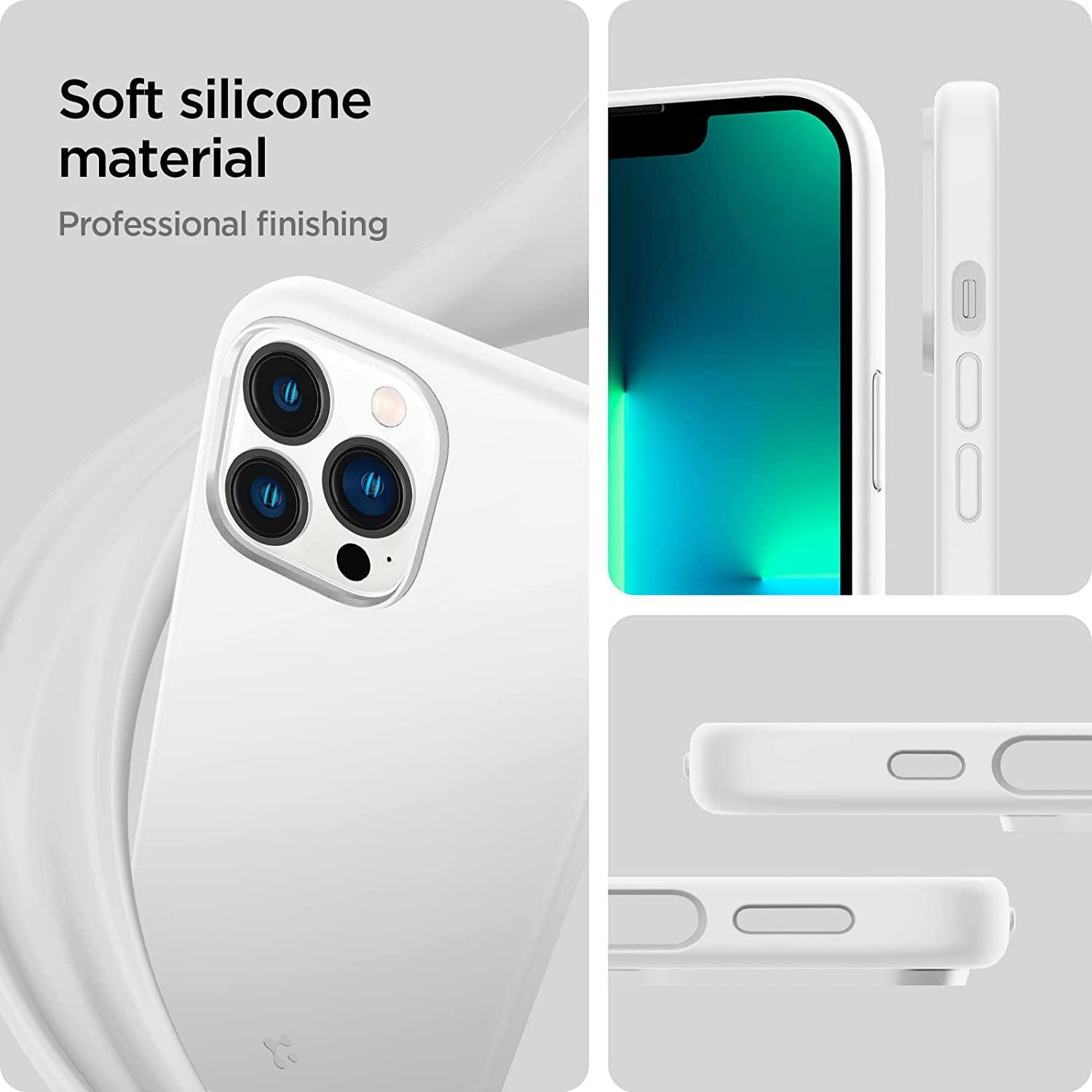 Spigen® Silicone Fit™ ACS03229 iPhone 13 Pro Max Case - White