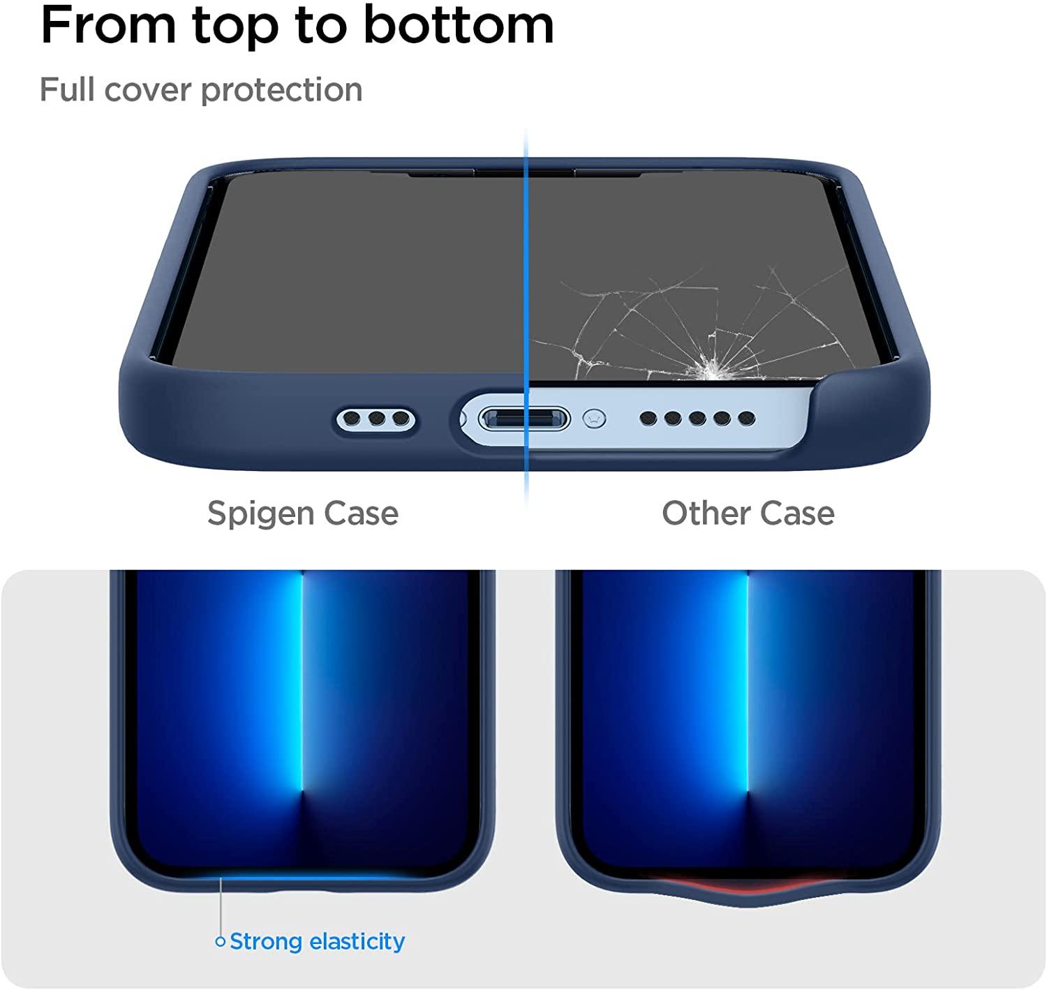 Spigen® Silicone Fit™ ACS03285 iPhone 13 Pro Case - Navy Blue