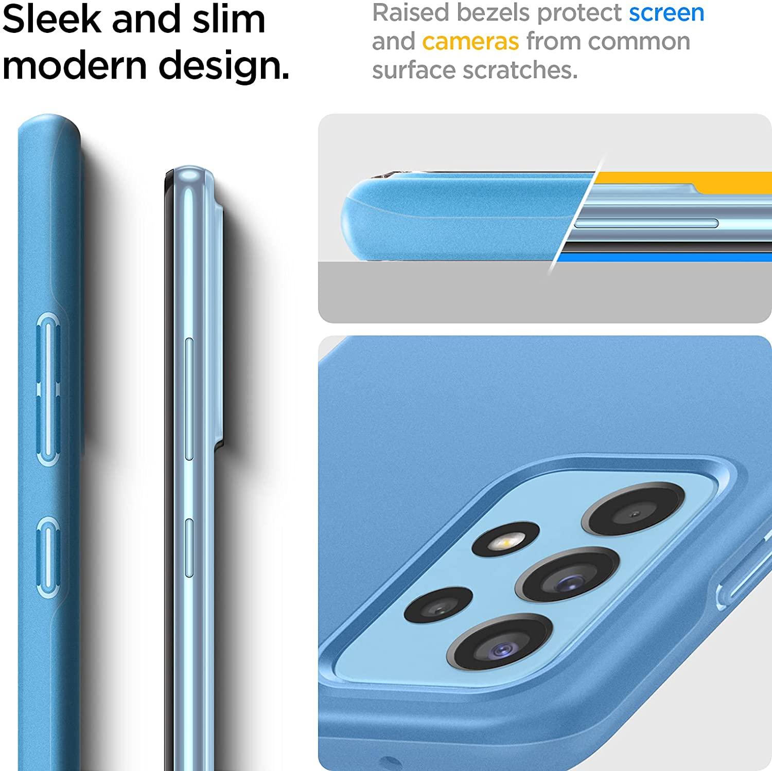 Spigen® Thin Fit™ ACS03037 Samsung Galaxy A52s / A52 Case - Awesome Blue