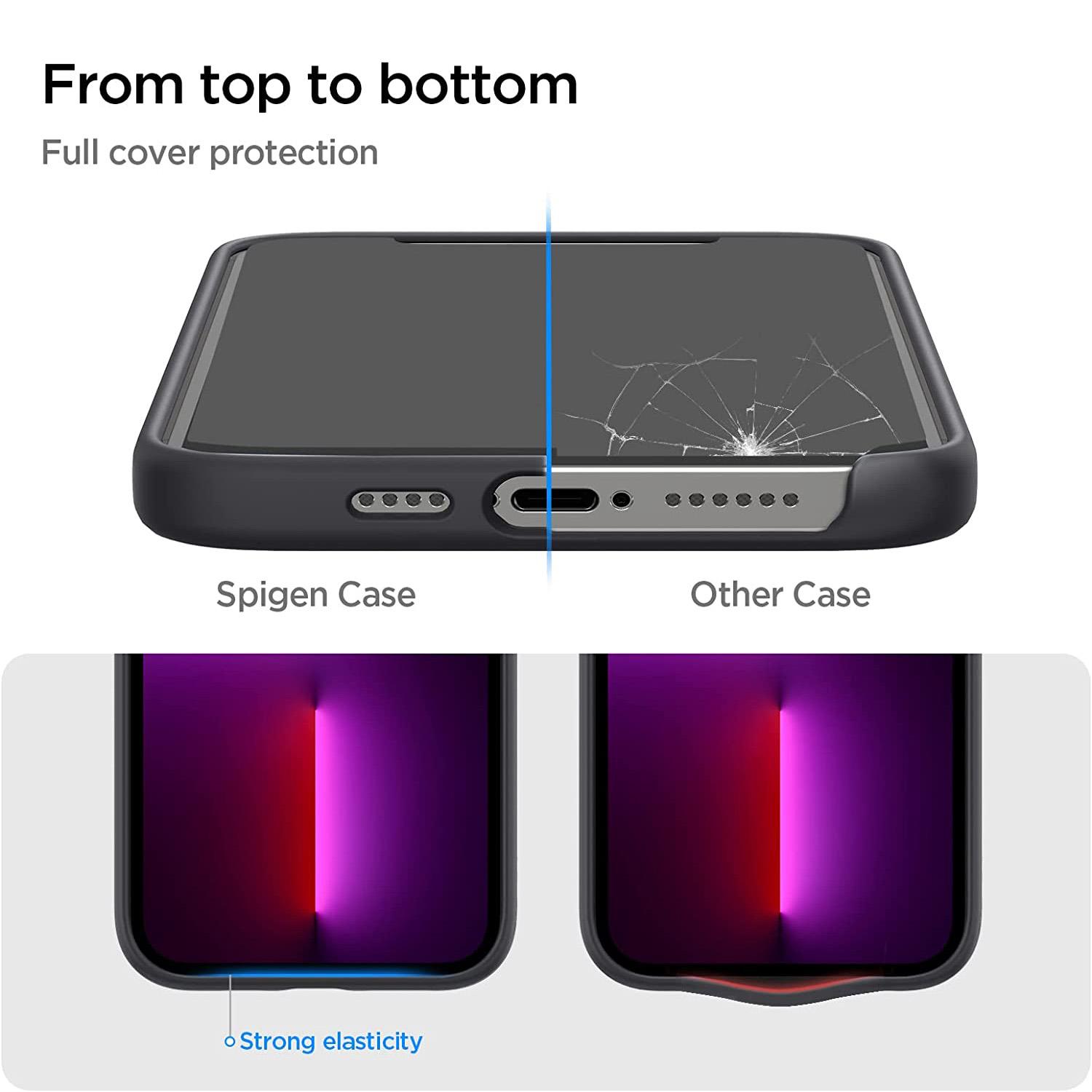 Spigen® Silicone Fit™ ACS03228 iPhone 13 Pro Max Case - Black