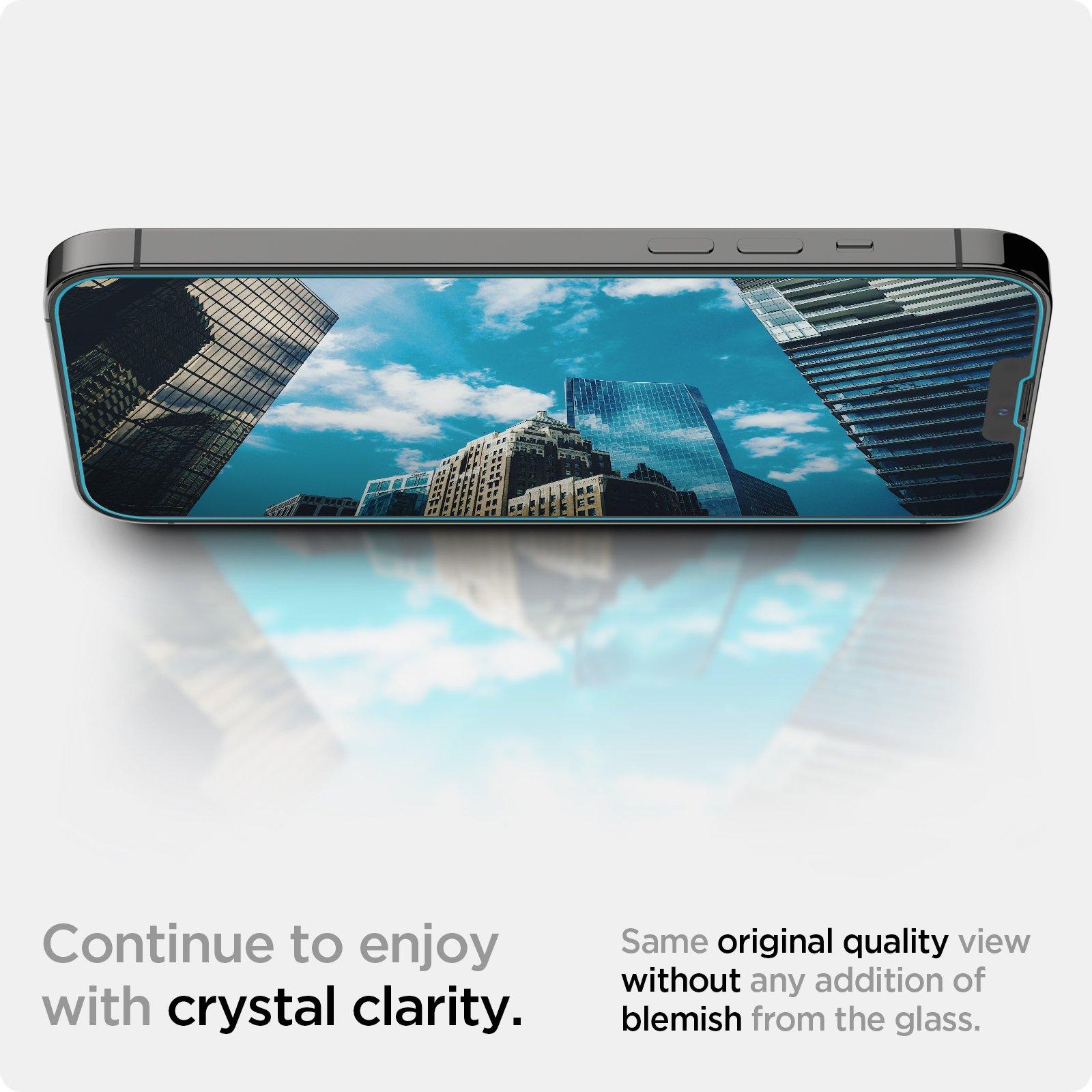Spigen® (x2.Pack) GLAS.tR™ EZ FIT™ HD AGL03375 iPhone 13 Pro Max Premium Tempered Glass Screen Protector (Sensor Protection)