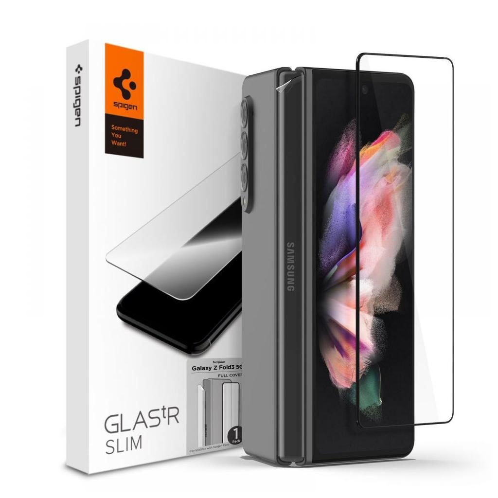 Spigen® GLAS.tR™ Full Cover HD & Hinge Film AGL03732 Samsung Galaxy Z Fold 3 Premium Tempered Glass Screen Protector
