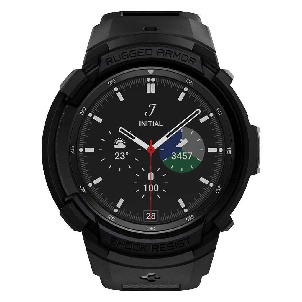 Spigen® Rugged Armor™ Pro ACS03832 Samsung Galaxy Watch 4 Classic (46mm) Case - Black