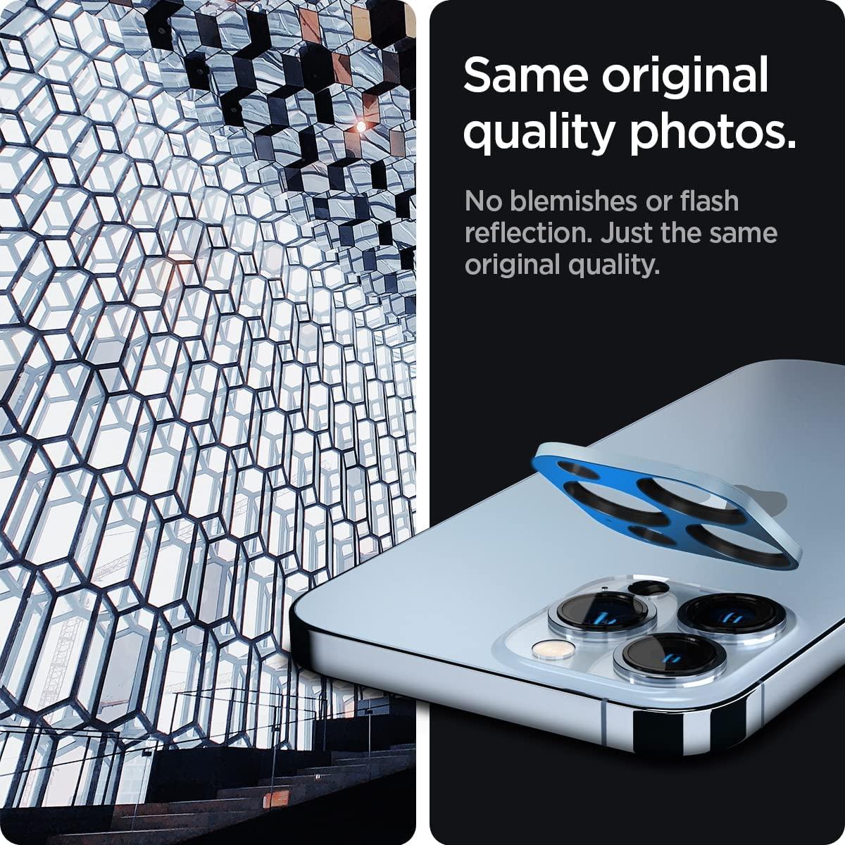Spigen® (x2.Pack) GLAS.tR™ OPTIK V2 AGL04032 iPhone 13 Pro Max / iPhone 13 Pro Premium Tempered Glass Camera Lens Protector – Sierra Blue