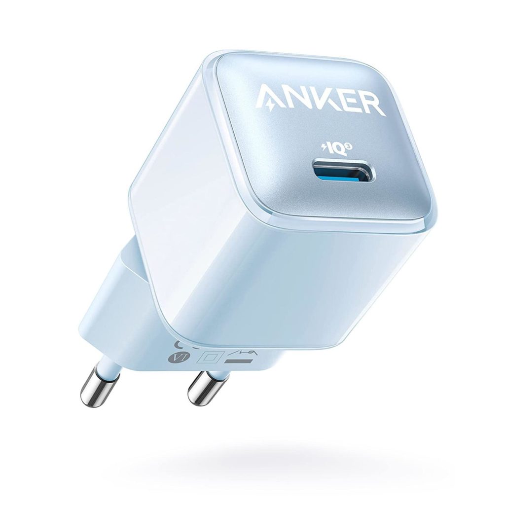 Anker® Nano Pro A2637332 ActiveShield™ IQ 3.0 20W USB‑C Power Adapter – Ocean Blue