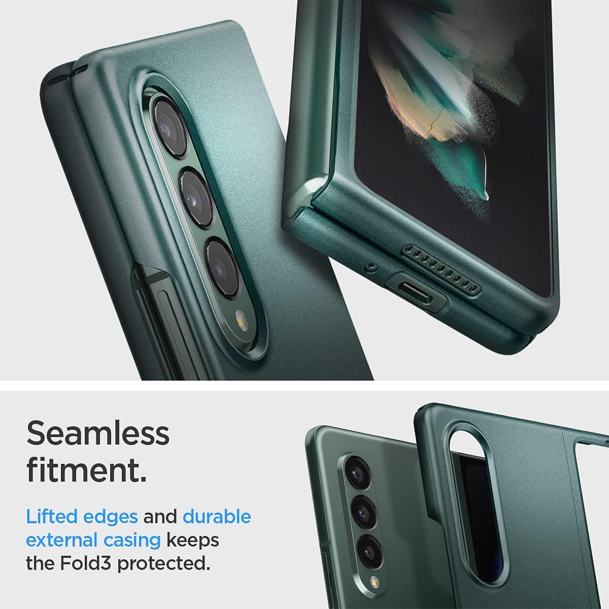 Spigen® Airskin™ ACS03093 Samsung Galaxy Z Fold 3 Case - Phantom Green