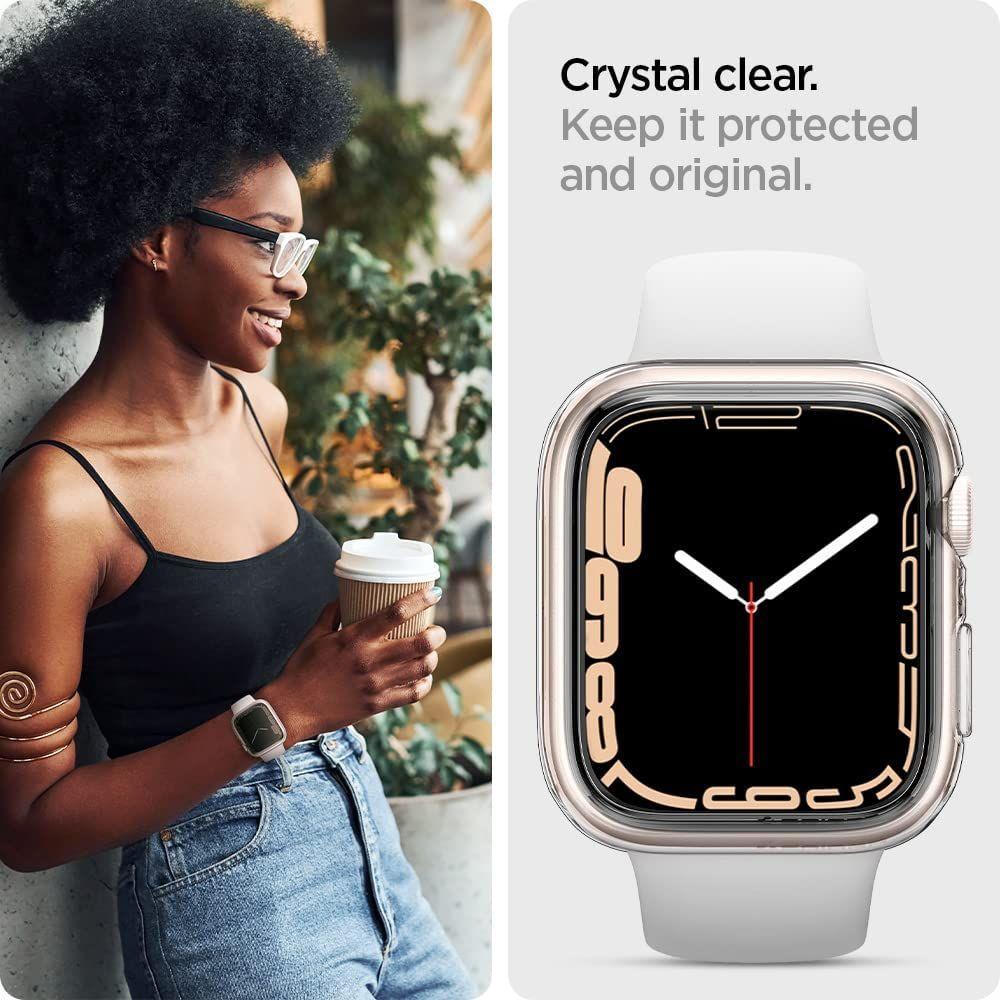 Spigen® Liquid Crystal™ Apple Watch Series 7 / 6 / SE / 5 / 4 (45 mm / 44 mm) Case - Crystal Clear
