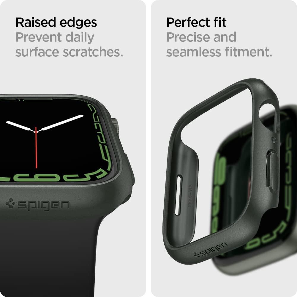 Spigen® Thin Fit™ ACS04175 Apple Watch Series 7 (45mm) Case - Military Green