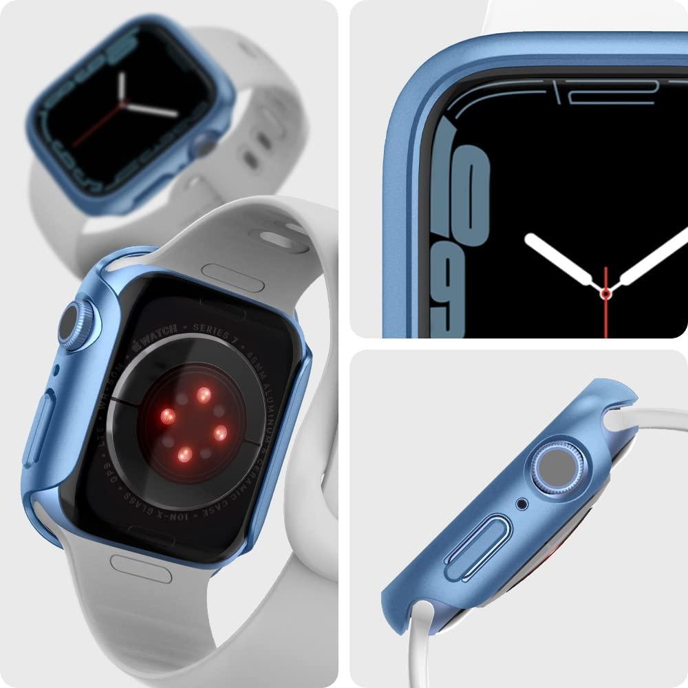 Spigen® Thin Fit™ ACS04176 Apple Watch Series 7 (45mm) Case - Metallic Blue