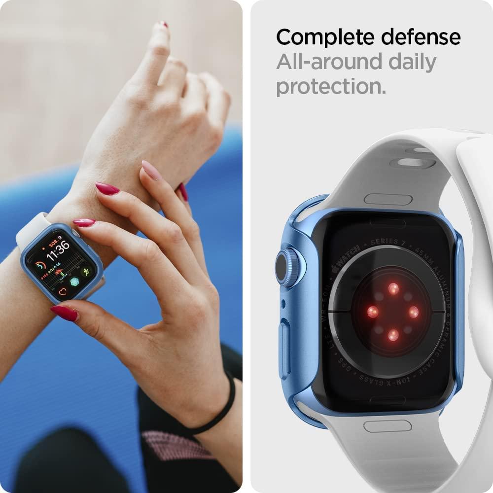 Spigen® Thin Fit™ ACS04176 Apple Watch Series 7 (45mm) Case - Metallic Blue