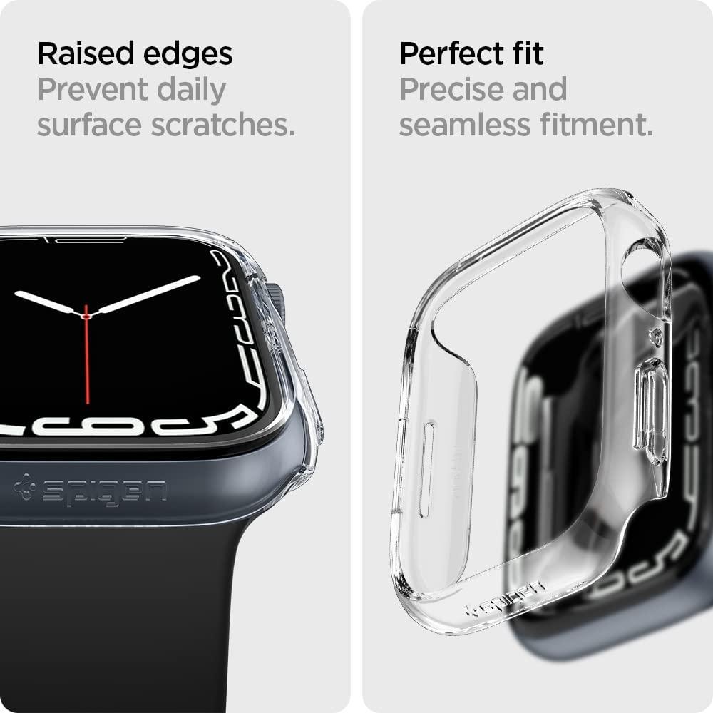 Spigen® Thin Fit™ ACS04179 Apple Watch Series 7 (45mm) Case - Crystal Clear