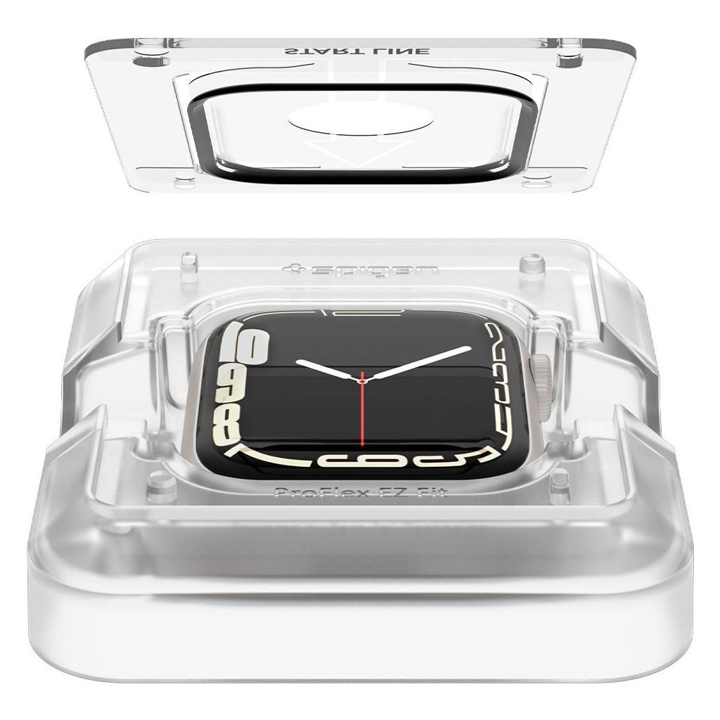 Spigen® (x2.Pack) ProFlex™ EZ Fit AFL04051 Apple Watch Series 8 / 7 (45mm) Premium Screen Protector (*Not compatible with cases)