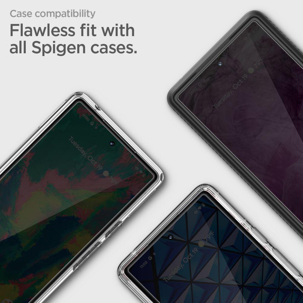 Spigen® GLAS.tR ALIGNmaster™ Full Cover Google Pixel 6 Premium Tempered Glass Screen Protector - Black