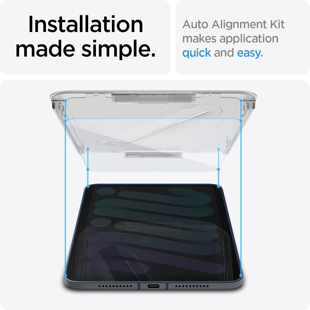 Spigen® GLAS.tR™ EZ FIT™ HD AGL03824 iPad Mini 6 Premium Tempered Glass Screen Protector