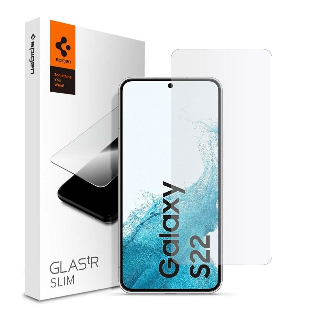 Spigen® GLAS.tR™ HD Slim Samsung Galaxy S22 Premium Tempered Glass Screen Protector