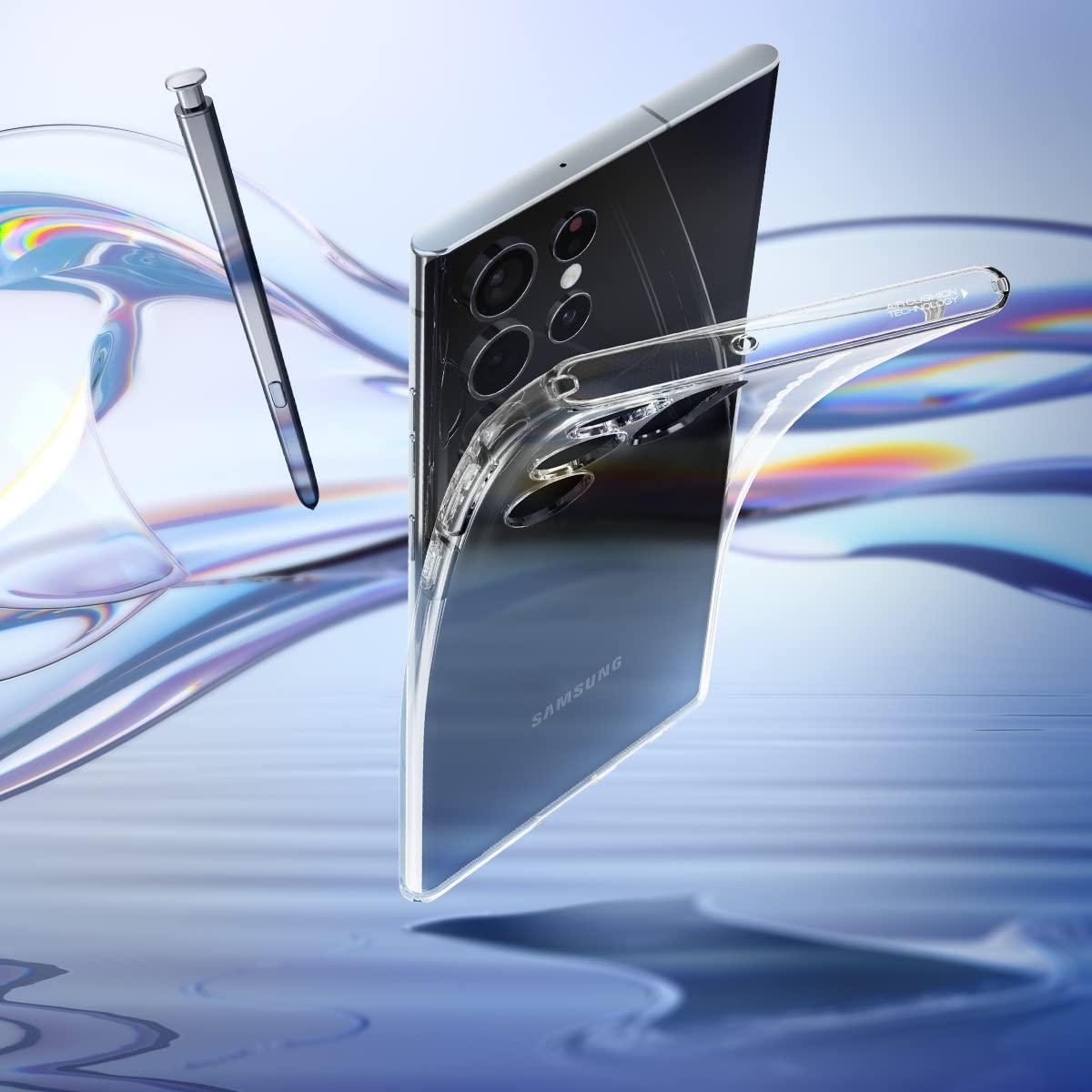 Spigen® Liquid Crystal™ ACS03912 Samsung Galaxy S22 Ultra Case - Crystal Clear
