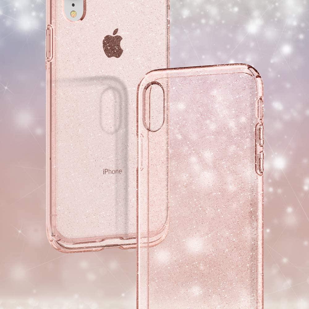 Spigen® Liquid Crystal™ Glitter 064CS24868 iPhone XR Case - Rose Quartz