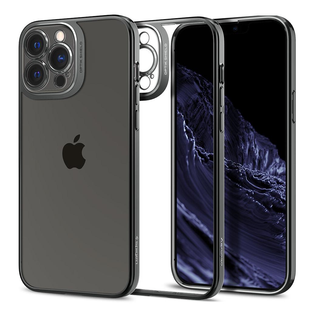 Spigen® Optik Crystal ACS03217 iPhone 13 Pro Max Case - Chrome Gray