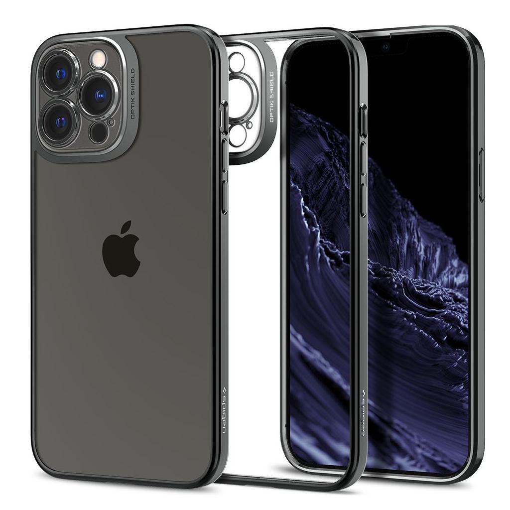 Spigen® Optik Crystal ACS03288 iPhone 13 Pro Case - Chrome Gray