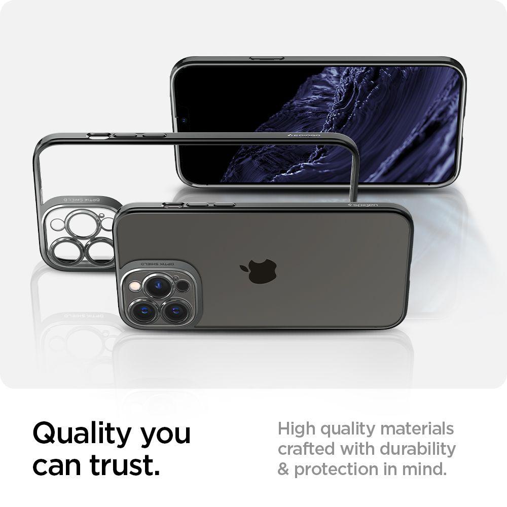 Spigen® Optik Crystal iPhone 13 Pro Case - Chrome Grey