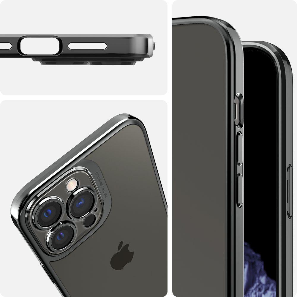 Spigen® Optik Crystal iPhone 13 Pro Case - Chrome Grey