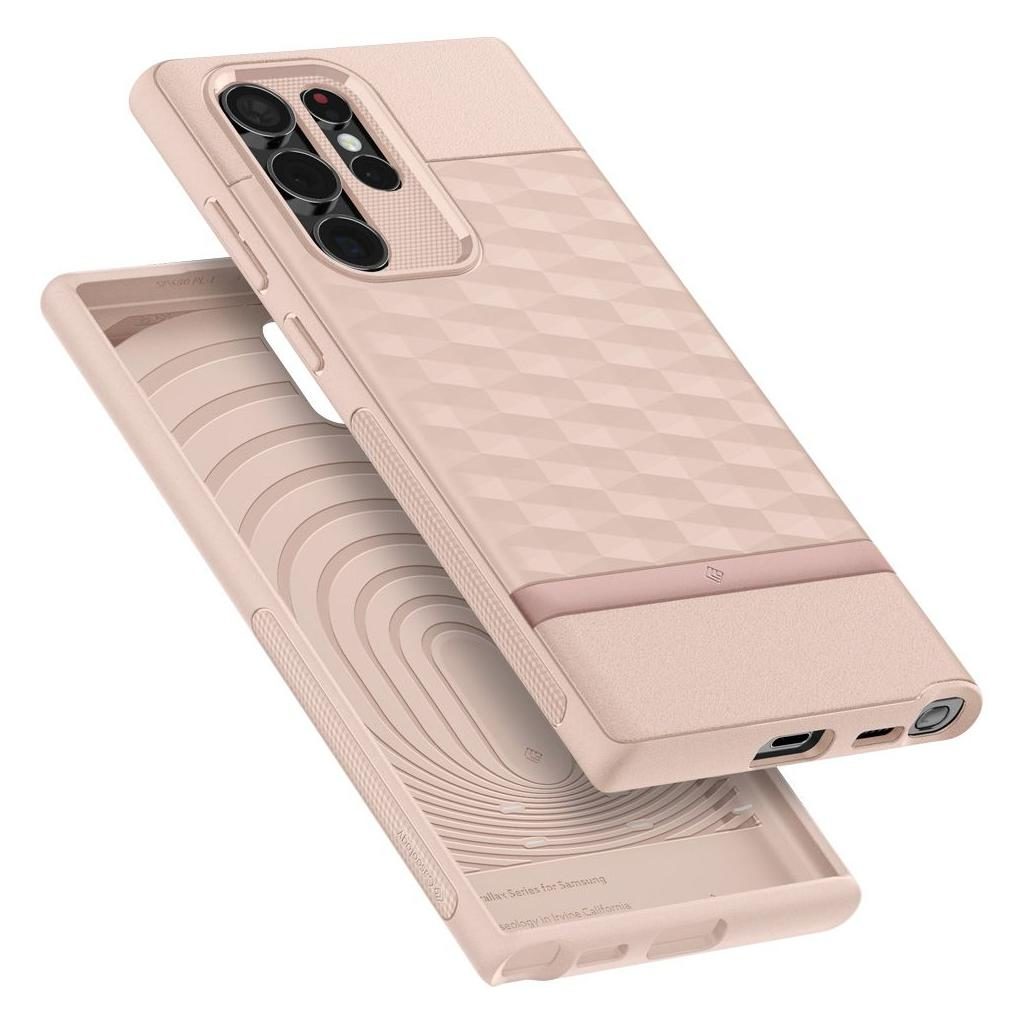 Spigen® Parallax by Caseology® Collection ACS03940 Samsung Galaxy S22 Ultra Case - Indi Pink