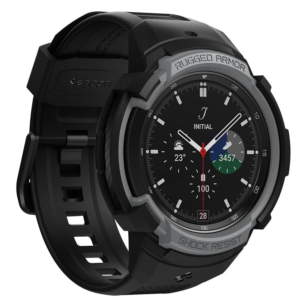 Spigen® Rugged Armor™ Pro ACS03652 Samsung Galaxy Watch 4 Classic (46mm) Case - Charcoal Gray