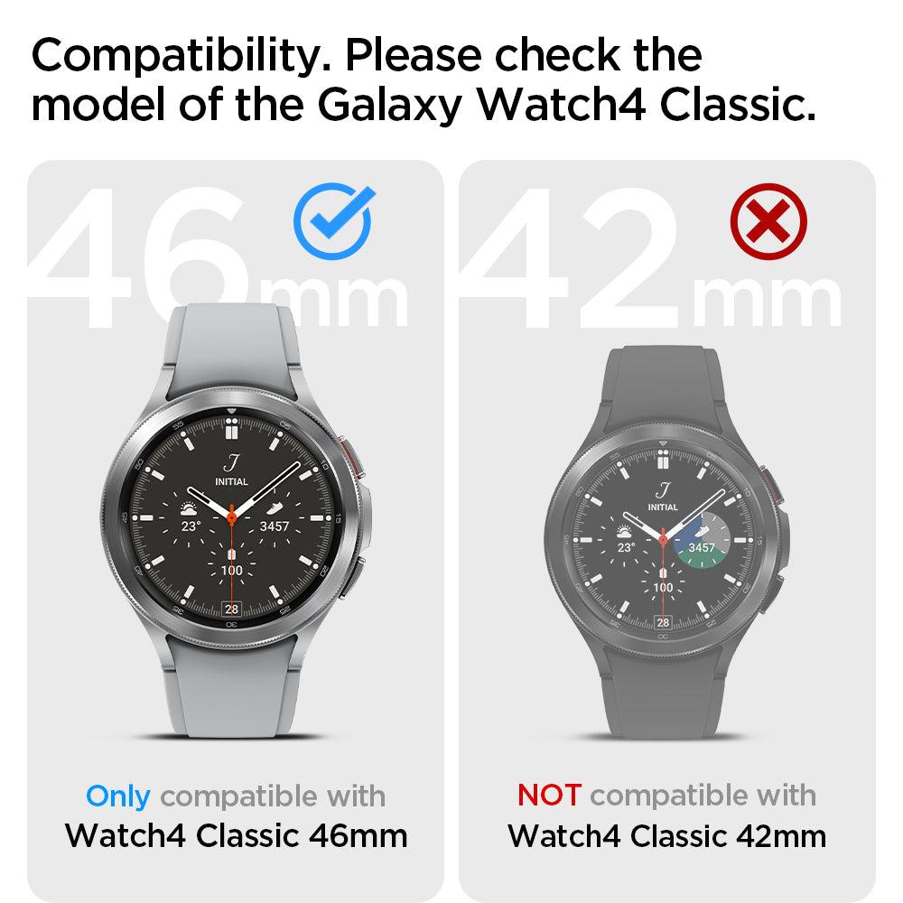 Spigen® Rugged Armor™ Pro ACS03652 Galaxy Watch 4 Classic (46mm) Case - Charcoal Gray