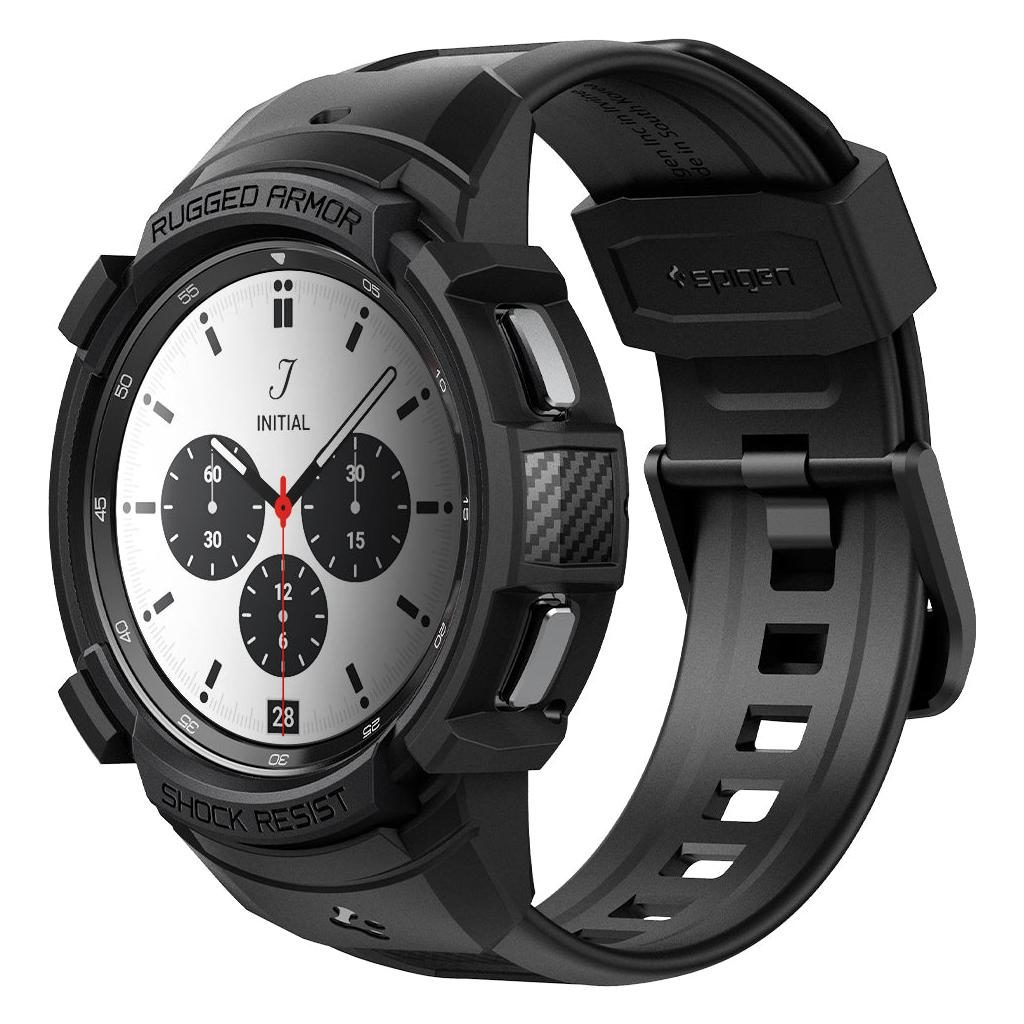 Spigen® Rugged Armor™ Pro ACS03833 Samsung Galaxy Watch 4 Classic (42mm) Case - Black