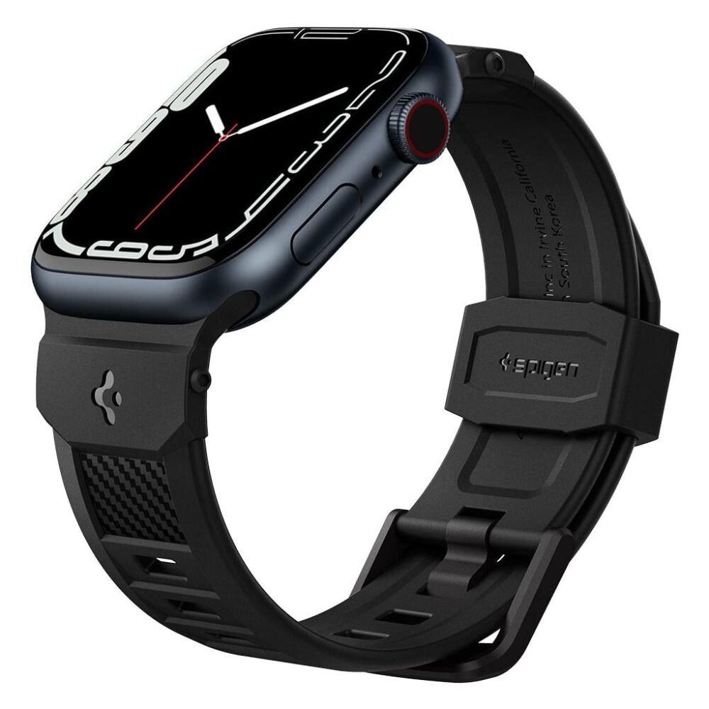 Spigen® Rugged Band™ AMP02854 Apple Watch Ultra 2 | Ultra 49mm, Series 10 46mm, Series 9 | 8 | SE 2 | 7 | 6 | SE | 5 | 4 45mm 44mm, 3 | 2 | 1 42mm Band - Matte Black