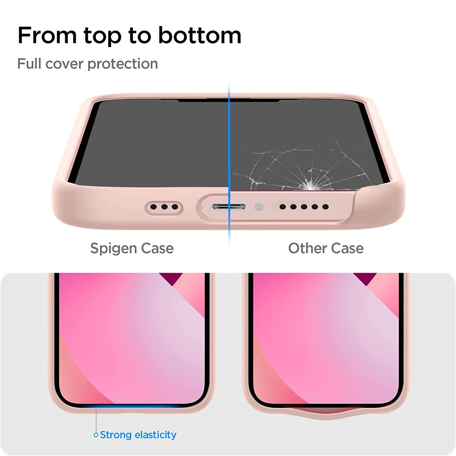 Spigen® Silicone Fit™ ACS03900 iPhone 13 Mini Case - Pink