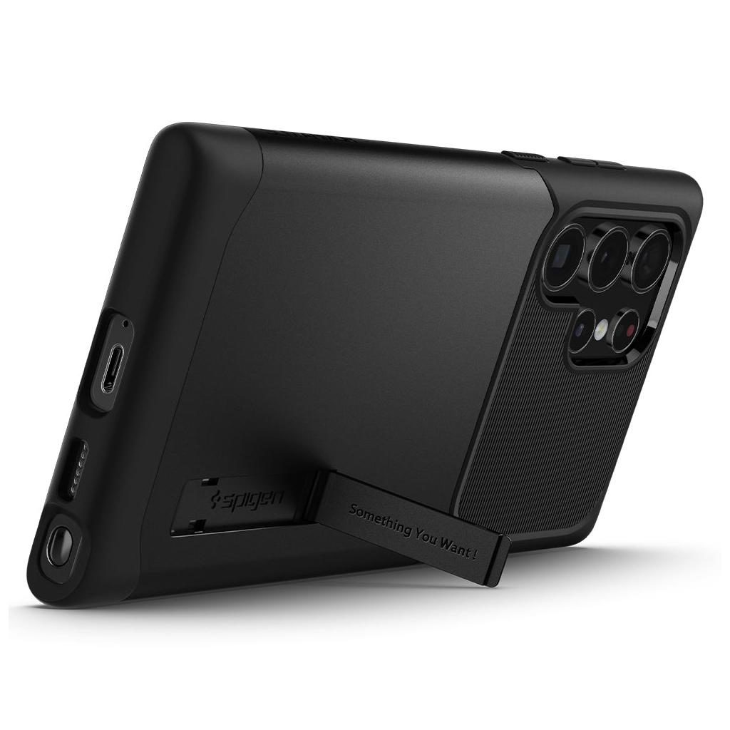 Spigen® Slim Armor™ ACS03943 Samsung Galaxy S22 Ultra Case - Black