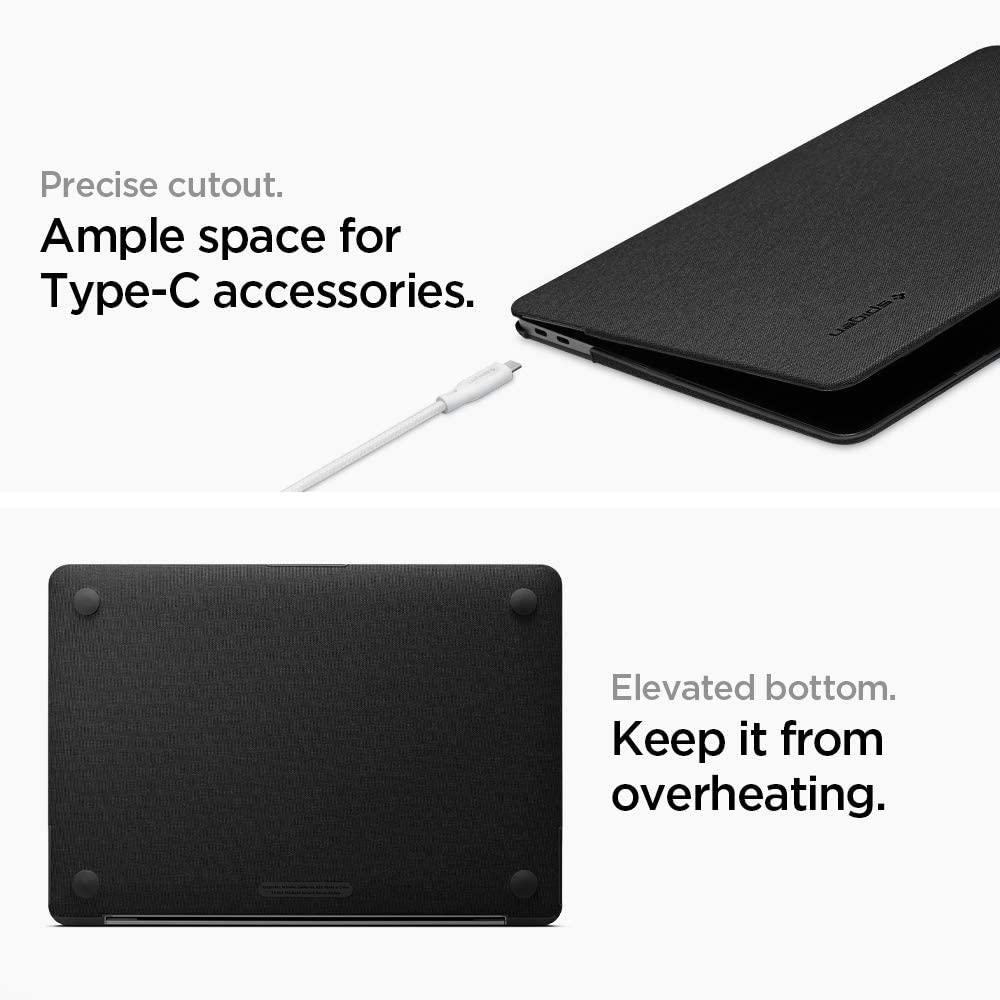 Spigen® Thin Fit™ 071CS25963 MacBook Air 13-inch (M1 / 2020 / 2019 / 2018) Case - Black
