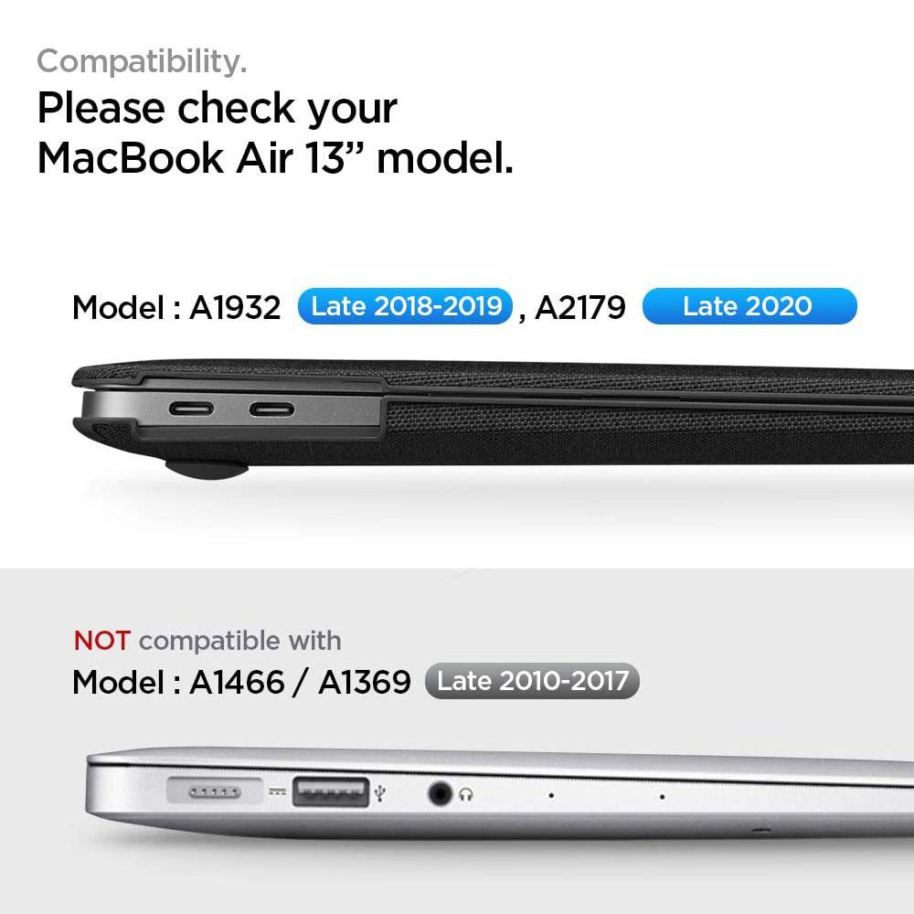 Spigen® Thin Fit™ 071CS25963 MacBook Air 13-inch (M1 / 2020 / 2019 / 2018) Case - Black