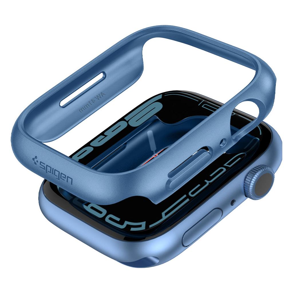 Spigen® Thin Fit™ ACS04186 Apple Watch Series 8 / 7 (41mm) Case - Metallic Blue