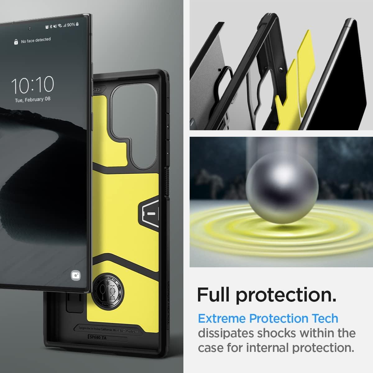 Spigen® Tough Armor™ ACS03923 Samsung Galaxy S22 Ultra Case - Black