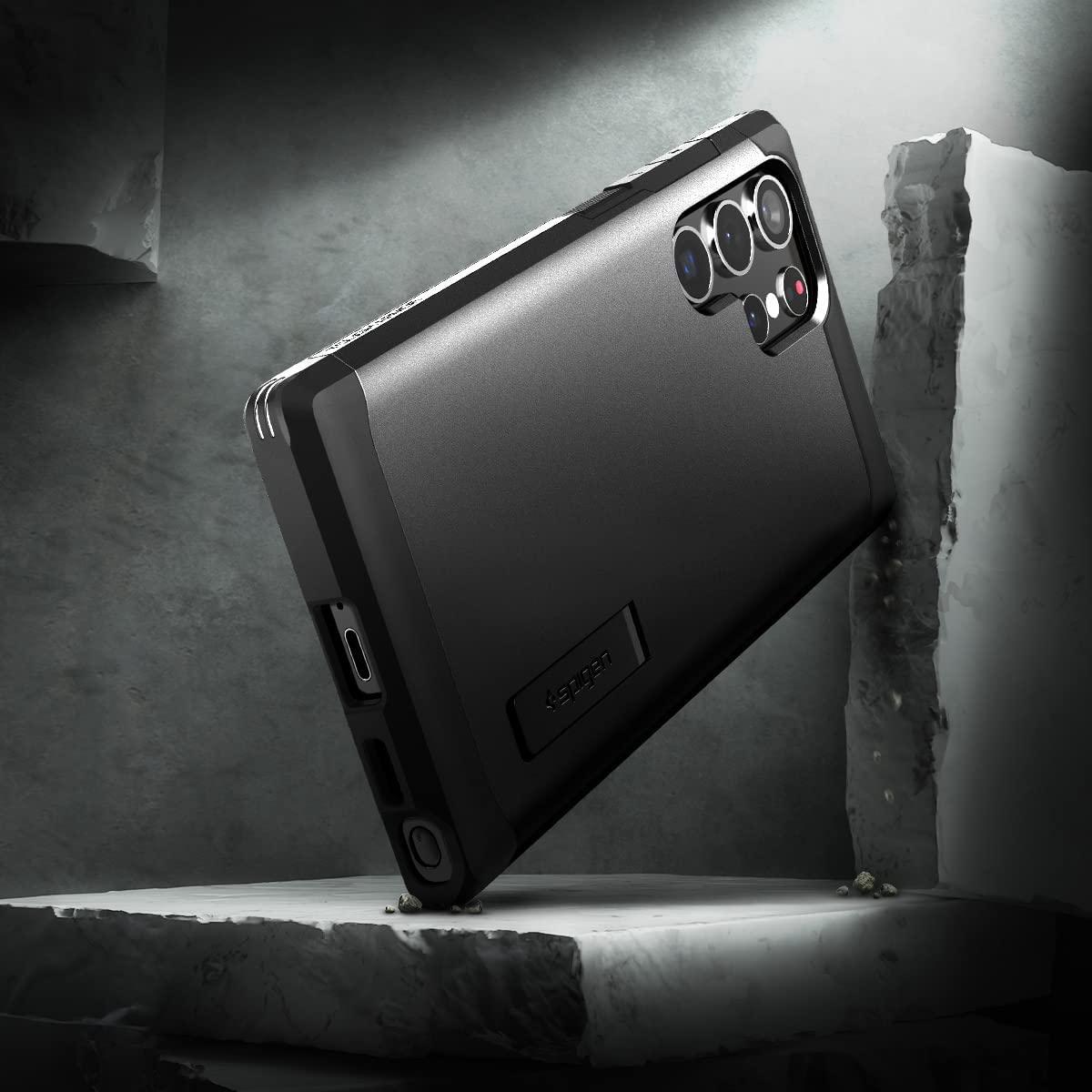 Spigen® Tough Armor™ ACS03923 Samsung Galaxy S22 Ultra Case - Black