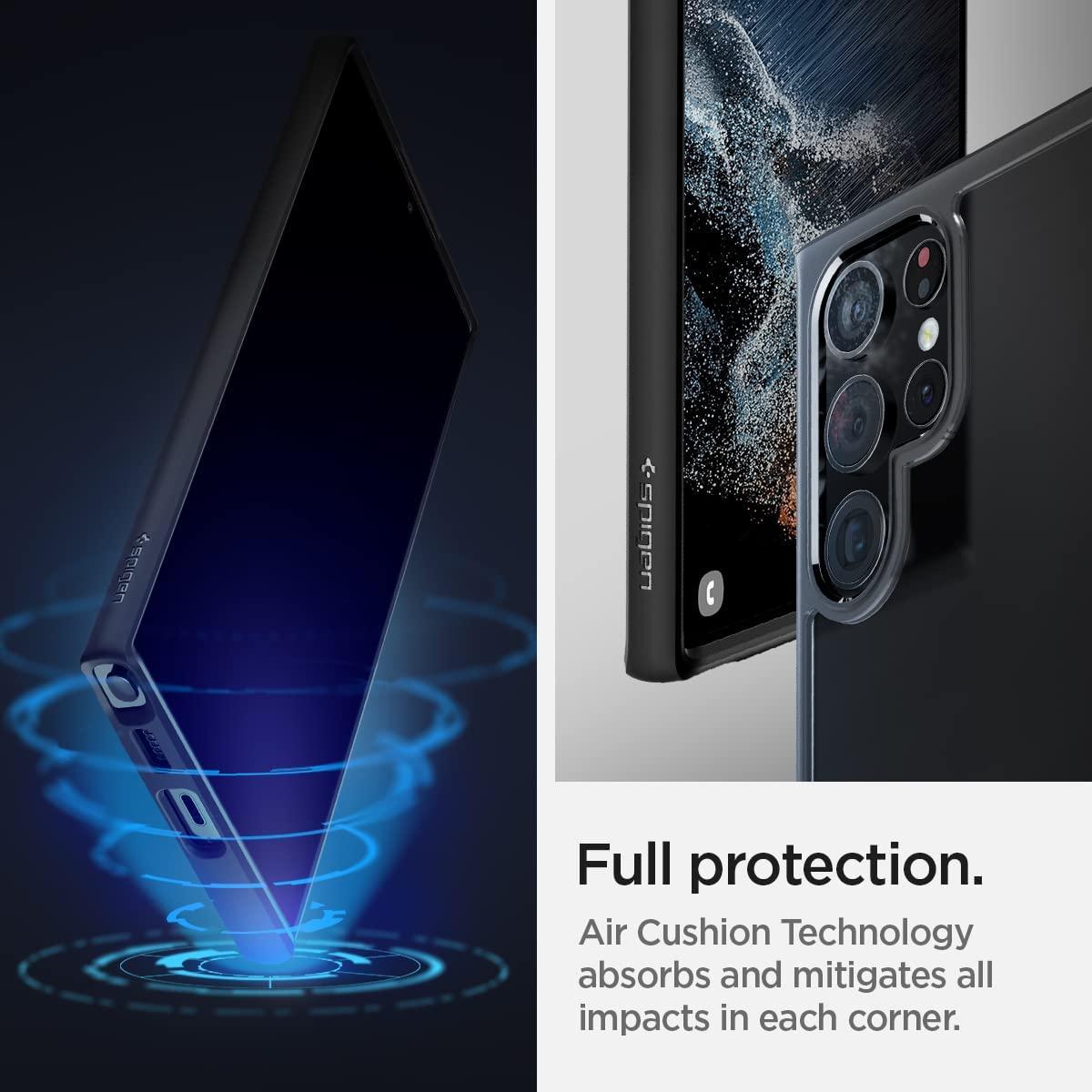 Spigen® Ultra Hybrid™ ACS03919 Samsung Galaxy S22 Ultra Case - Matte Black