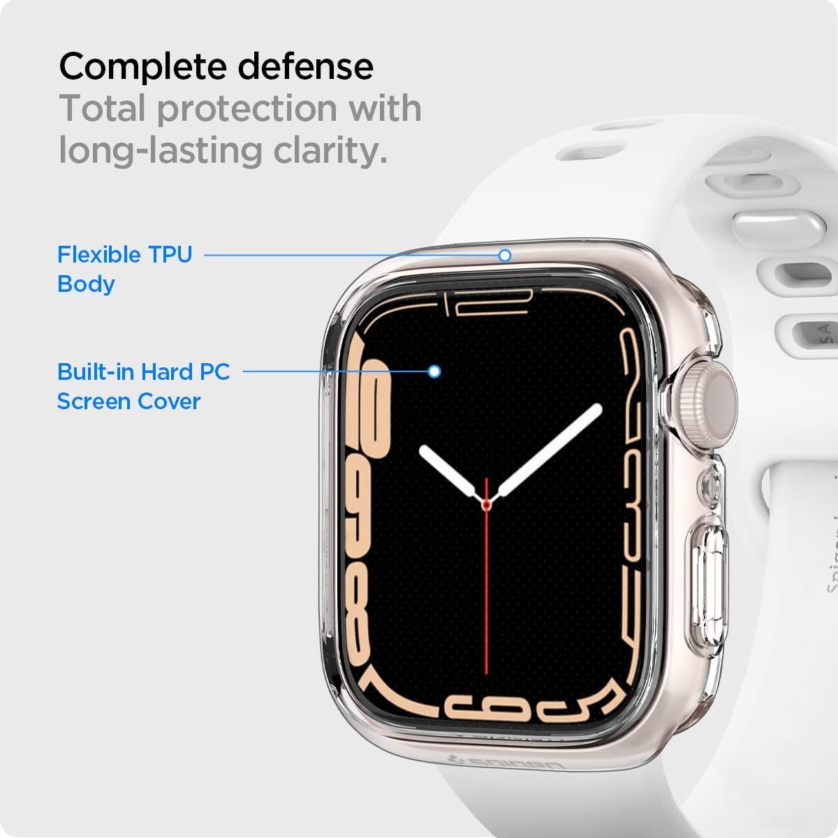 Spigen® Ultra Hybrid™ ACS04188 Apple Watch Series 7 (41mm) Case - Crystal Clear