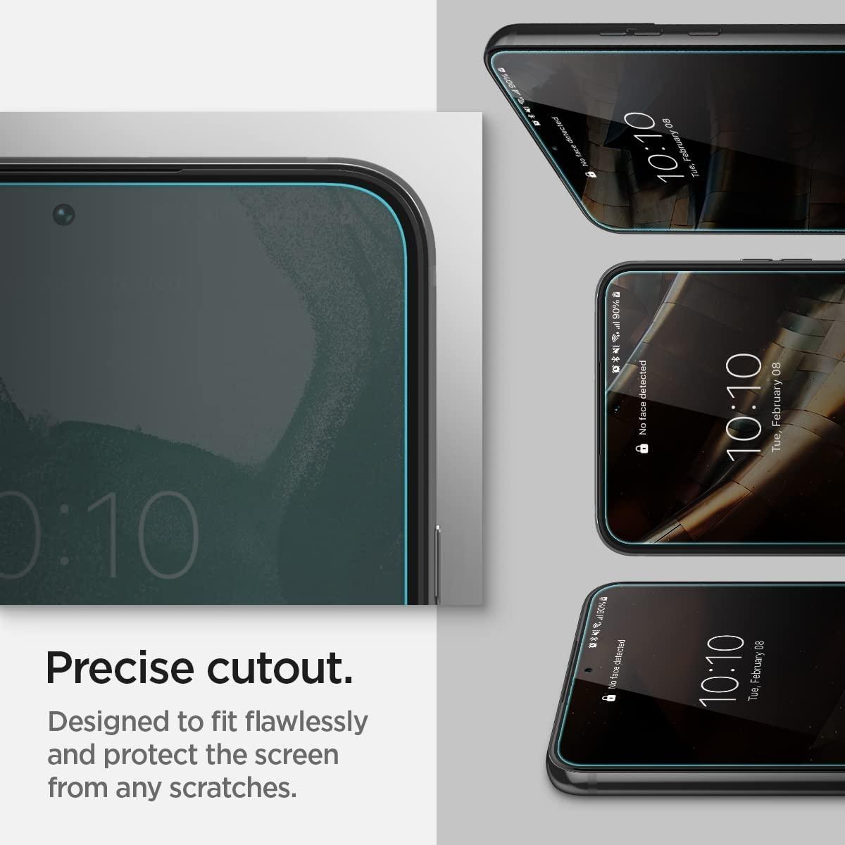 Spigen® (x2.Pack) GLAS.tR™ EZ FIT™ HD AGL04145 Samsung Galaxy S22+ Plus Premium Tempered Glass Screen Protector