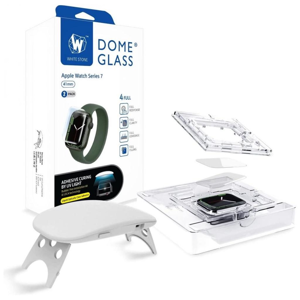 Whitestone™ Dome Glass® (x2.Pack) 8809365406227 Apple Watch Series 8 / 7 (41mm) Premium Tempered Glass Screen Protector