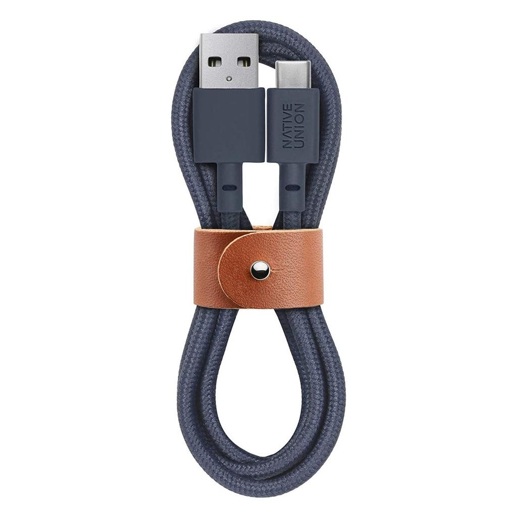 Native Union® Belt BELT-KV-AC-MAR USB-A to USB-C MFi Certified 1.2m Cable – Marine