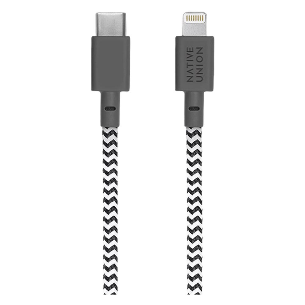 Native Union® Belt Cable BELT-KV-CL-ZEB-2 USB-C to Lightning MFi Certified 1.2m Cable - Zebra